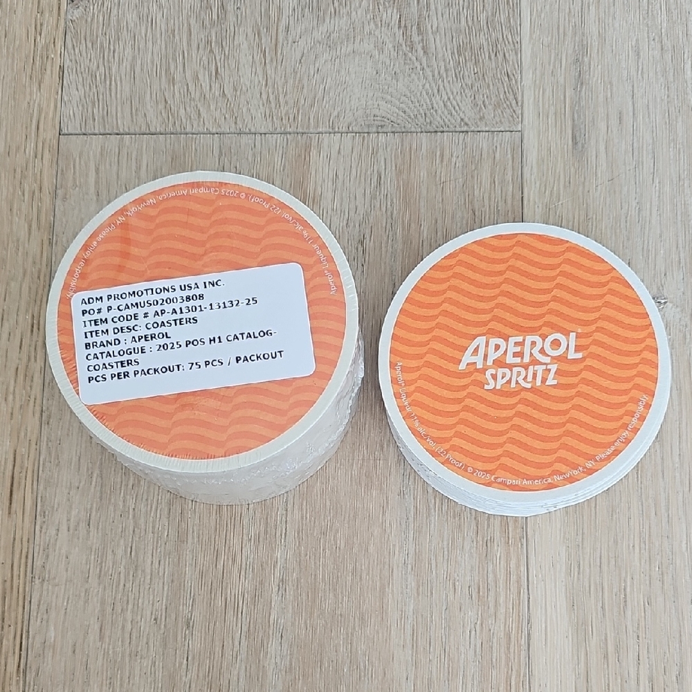 Aperol Orange Coasters Set Of 117